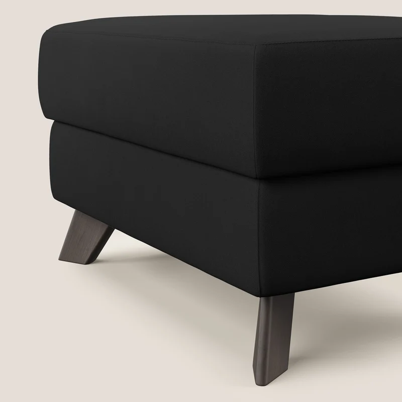 Moon Pouf coffre aux pieds hauts en microfibre imperméable T11 noir