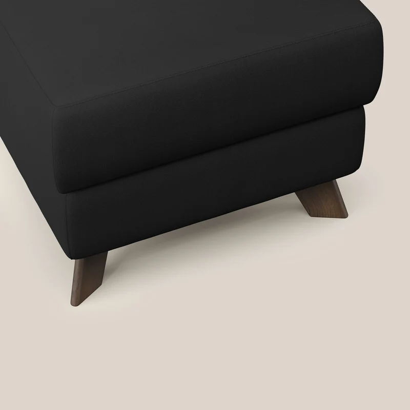 Moon Pouf coffre aux pieds hauts en microfibre imperméable T11 noir