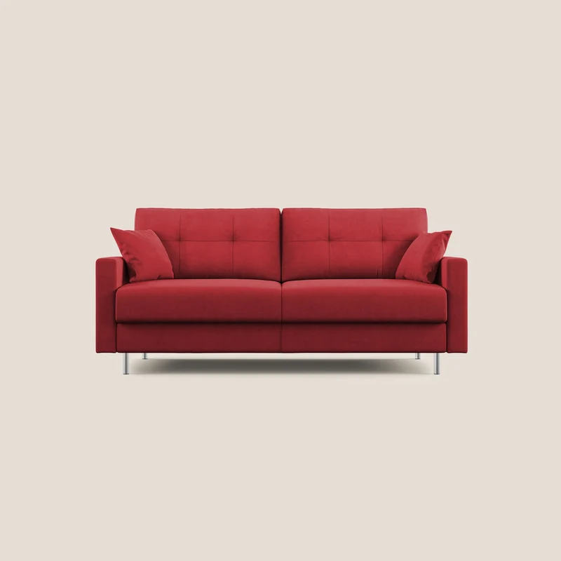 Megan canapé convertible en microfibre détachable T11 rouge