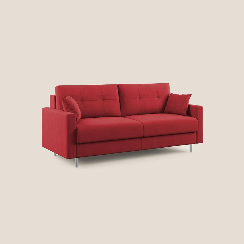 Megan canapé convertible en microfibre détachable T11 rouge