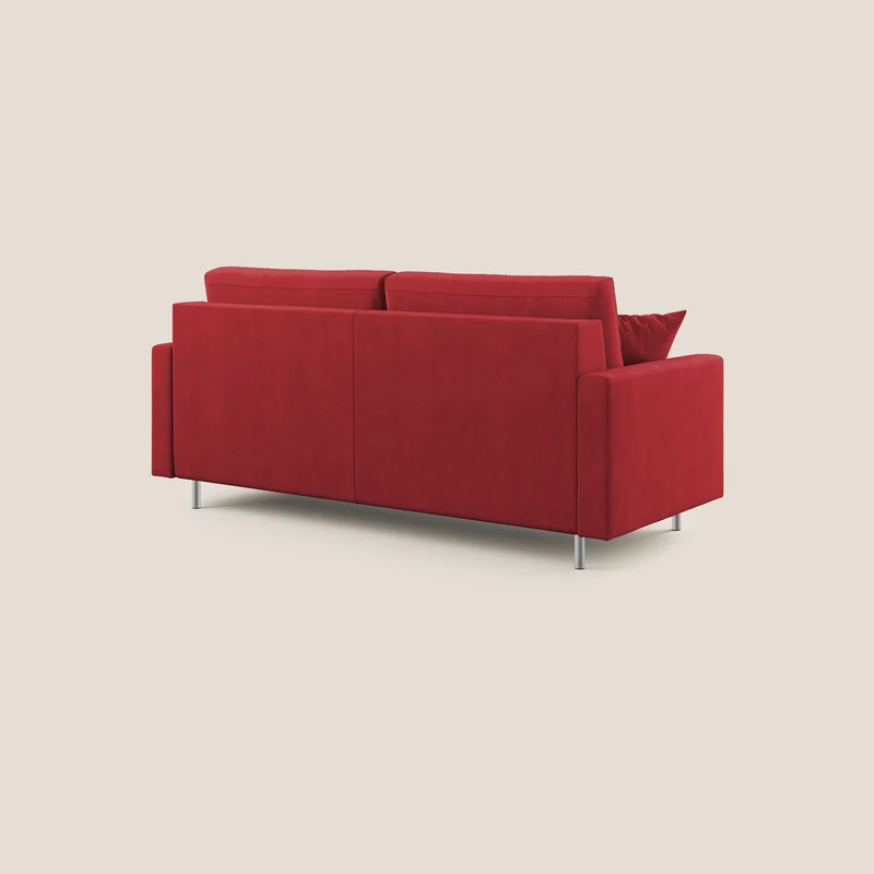 Megan canapé convertible en microfibre détachable T11 rouge
