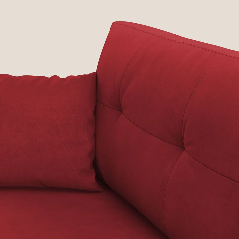 Megan canapé convertible en microfibre détachable T11 rouge