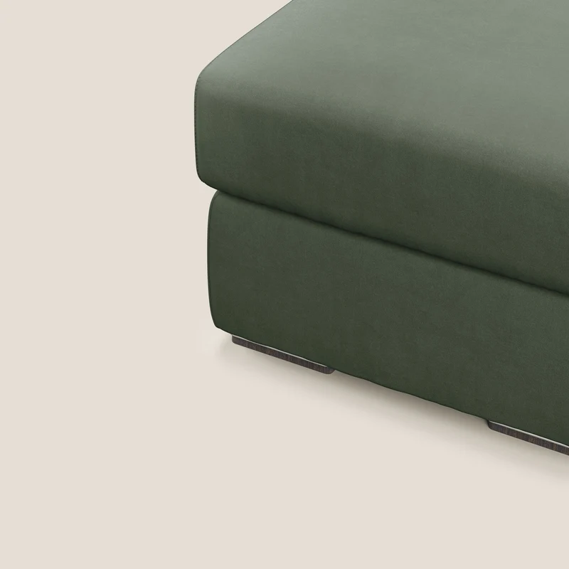 Sun pouf coffre en microfibre détachable T11 vert