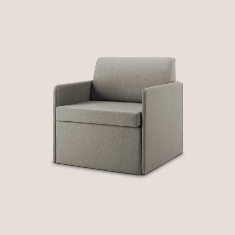 DAG Fauteuil lit en tissu imperméable T13 Taupe tortora