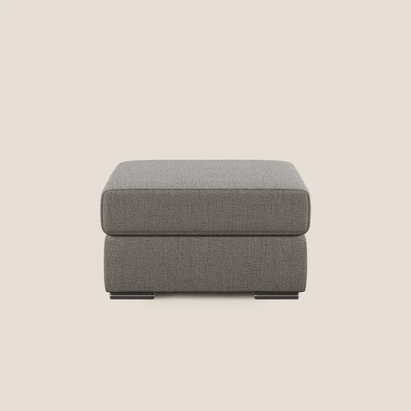 Sun pouf coffre en tissu imperméable flammé T03 taupe