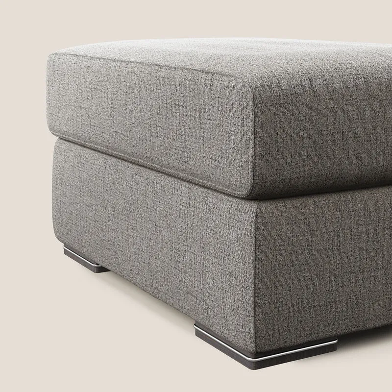 Sun pouf coffre en tissu imperméable flammé T03 taupe