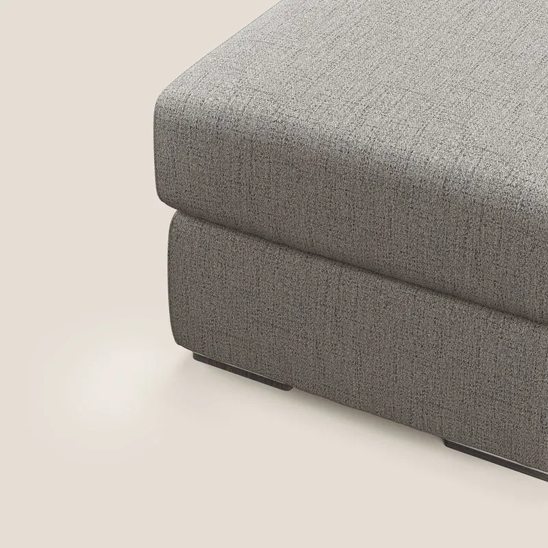 Sun pouf coffre en tissu imperméable flammé T03 taupe