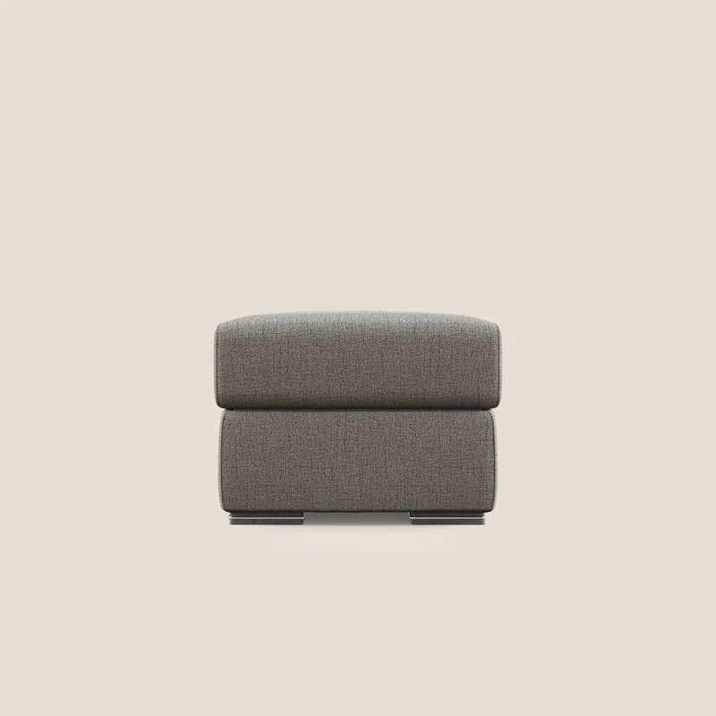Sun pouf coffre en tissu imperméable flammé T03 taupe