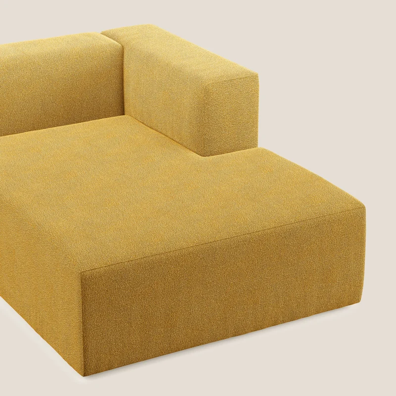 Nettuno module meridiénne en bouclette douce T07 jaune