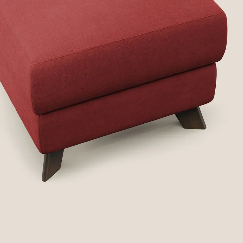 Moon Pouf coffre aux pieds hauts et tissu doux imperméable T02 rouge