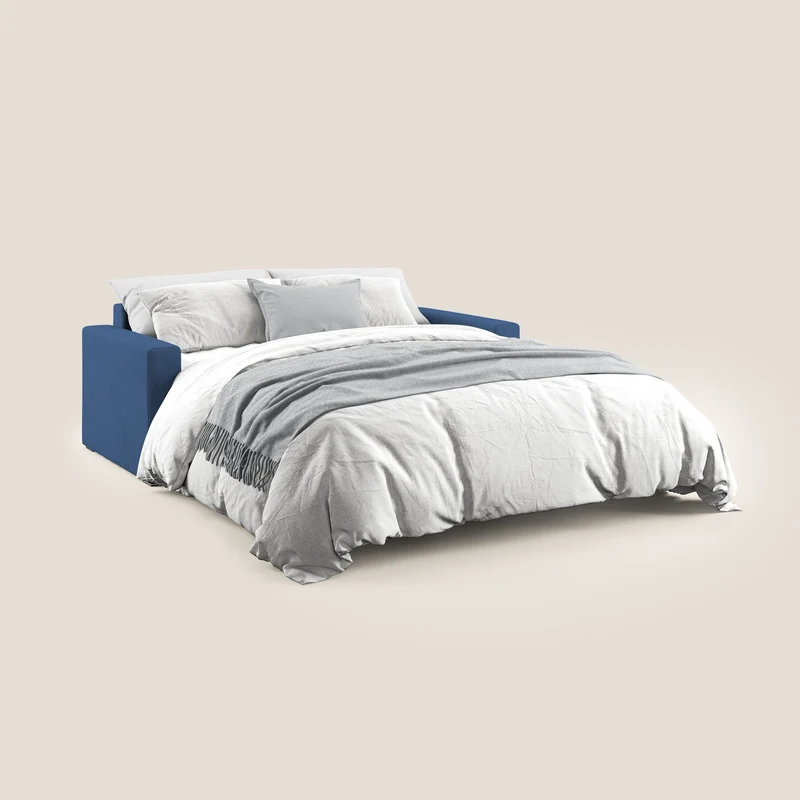 Best canapé-lit double en tissu imperméable T02 bleu