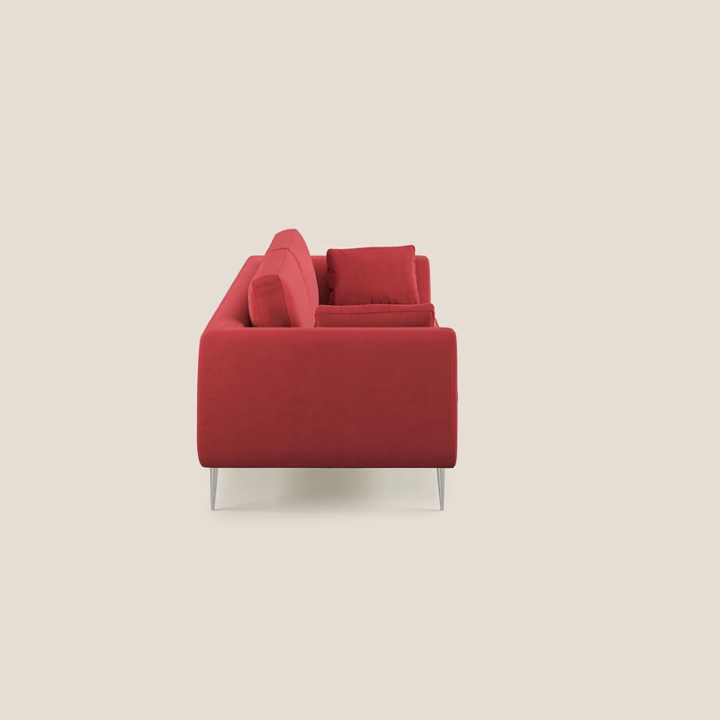 Plano canapé moderne en microfibre technique détachable T11 rouge