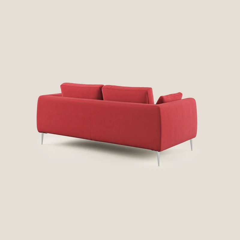 Plano canapé moderne en microfibre technique détachable T11 rouge