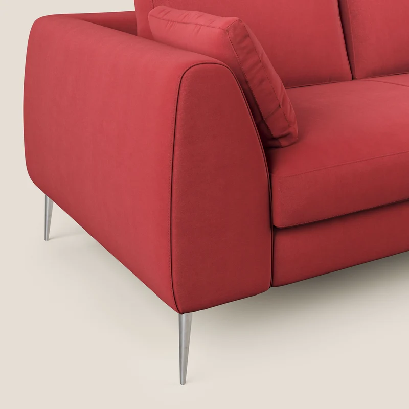 Plano canapé moderne en microfibre technique détachable T11 rouge