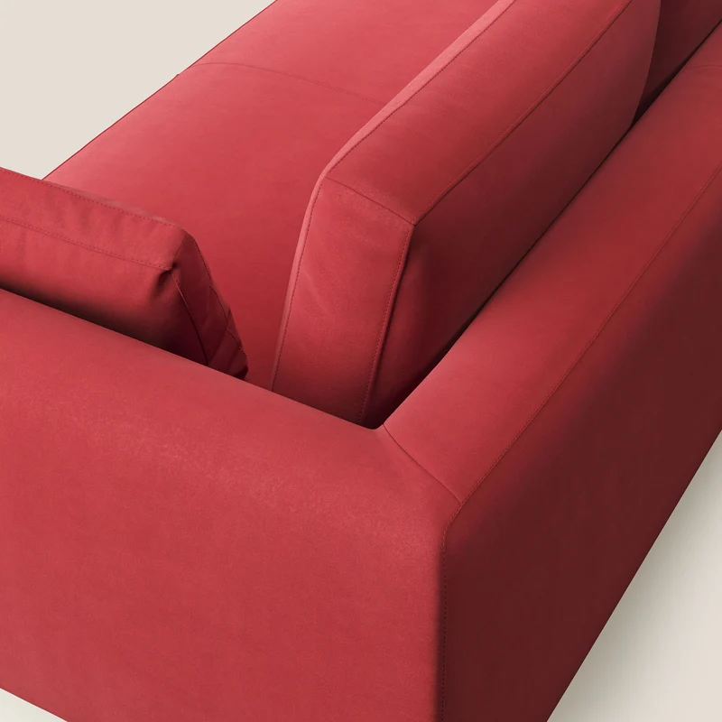 Plano canapé moderne en microfibre technique détachable T11 rouge