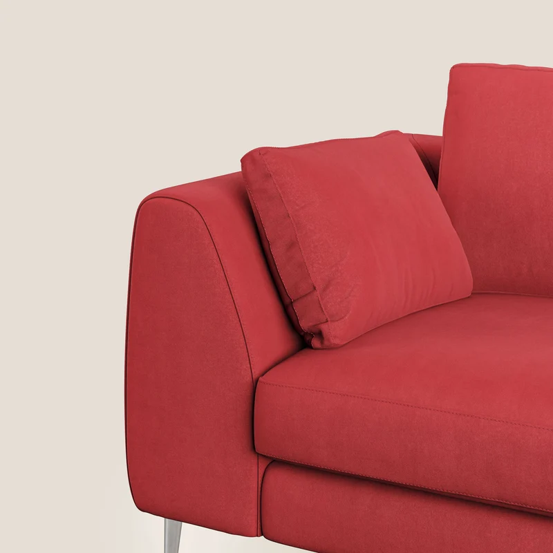 Plano canapé moderne en microfibre technique détachable T11 rouge