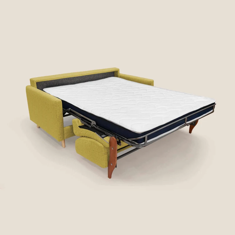 Edgar canapé convertible en tissu FELIS imperméable T03 jaune