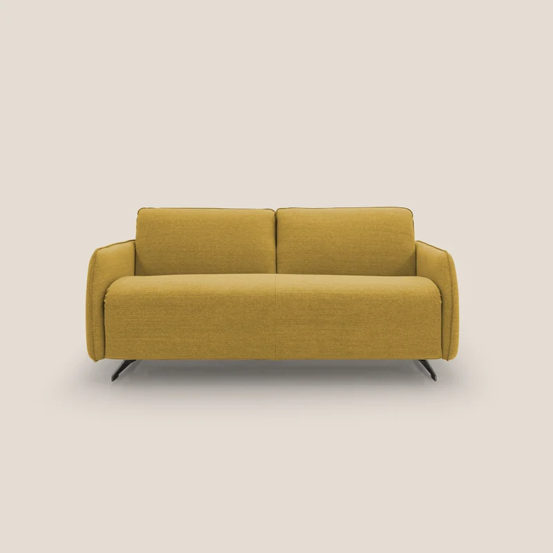 Texas Canapé convertible matrimonial moderne en tissu imperméable T19 jaune