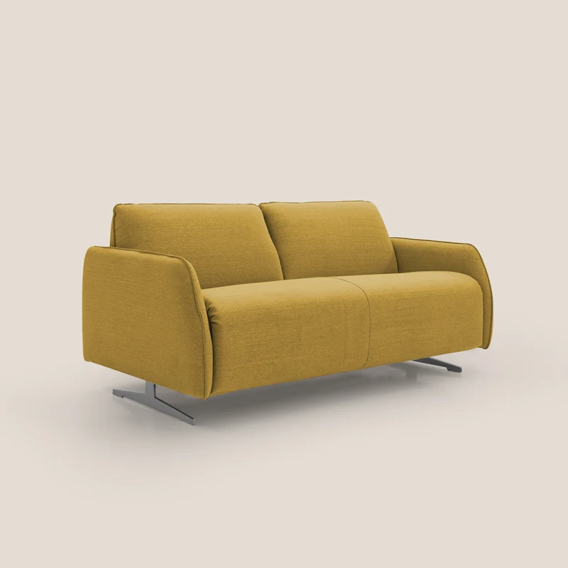 Texas Canapé convertible matrimonial moderne en tissu imperméable T19 jaune