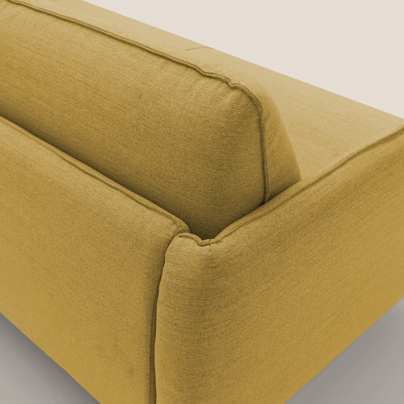 Texas Canapé convertible matrimonial moderne en tissu imperméable T19 jaune