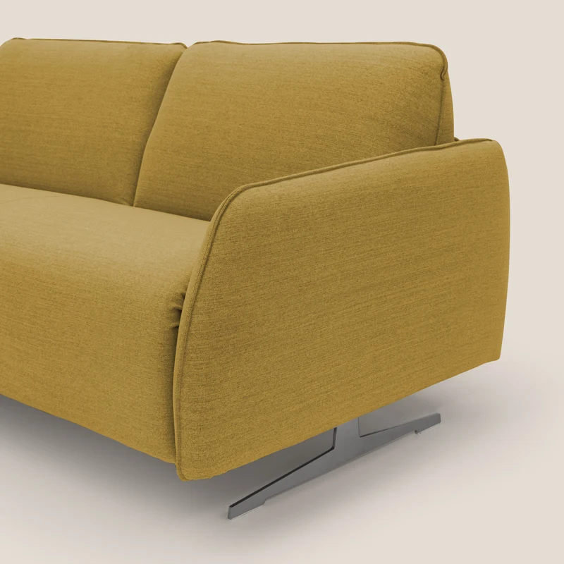 Texas Canapé convertible matrimonial moderne en tissu imperméable T19 jaune
