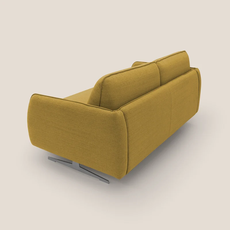 Texas Canapé convertible matrimonial moderne en tissu imperméable T19 jaune