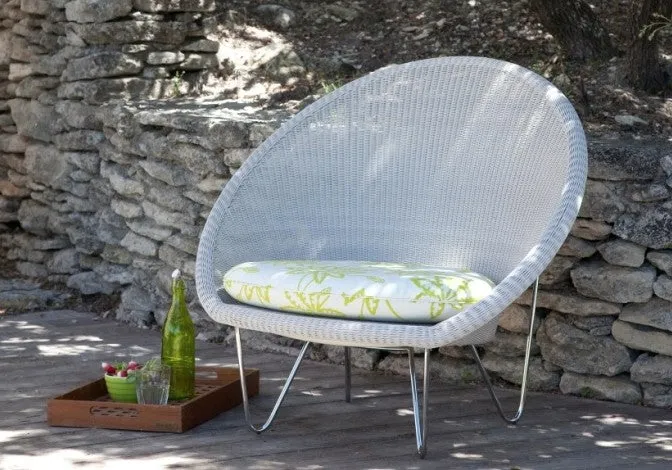 Fauteuil GIPSY COCOON en résine et coussin SUNBRELLA
