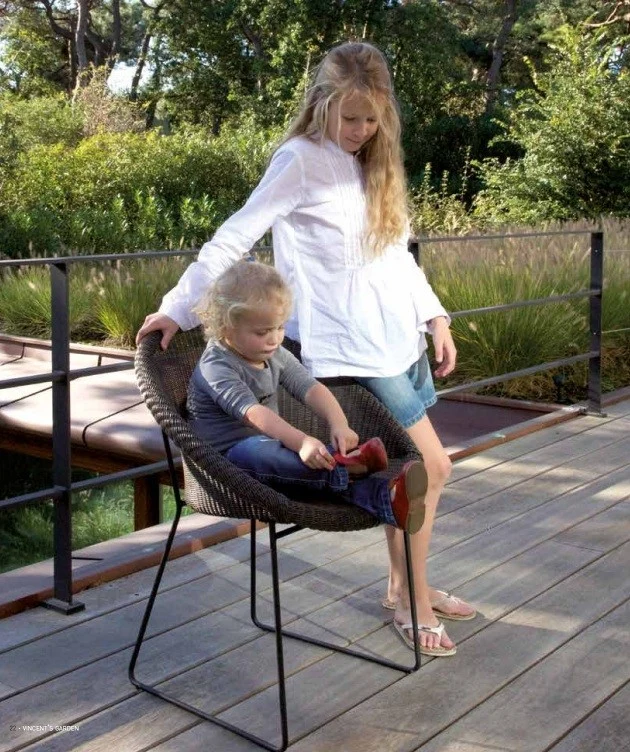 Chaise GIPSY DC Mocca - black frame - VINCENT'S GARDEN