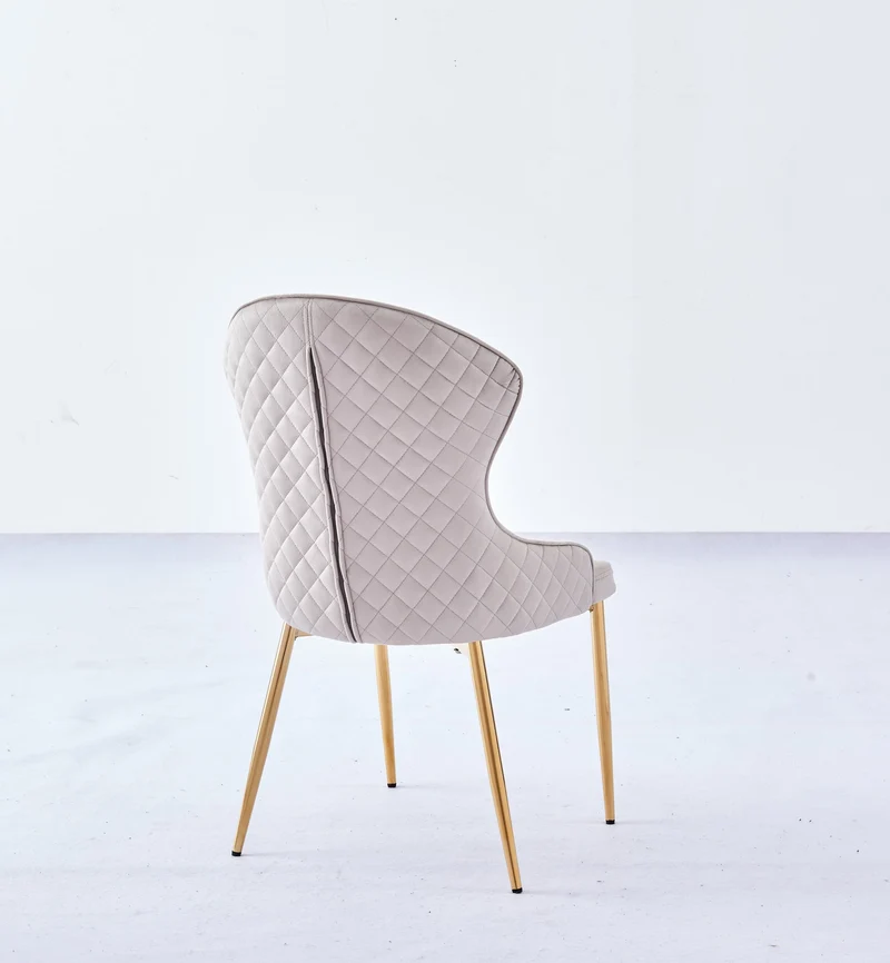 CHAISE HILTON GOLD VELOURS MOKA