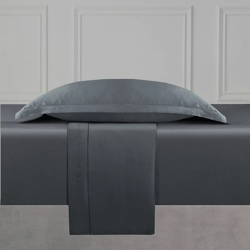 Ensemble de draps satin de coton - Uni 1 baratta Gris 02