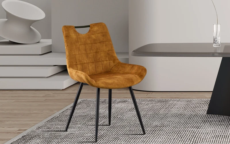 Chaise Nina Velours Or
