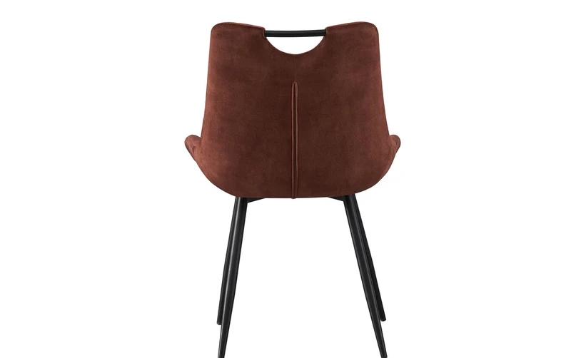 Chaise Nina Velours Rouille