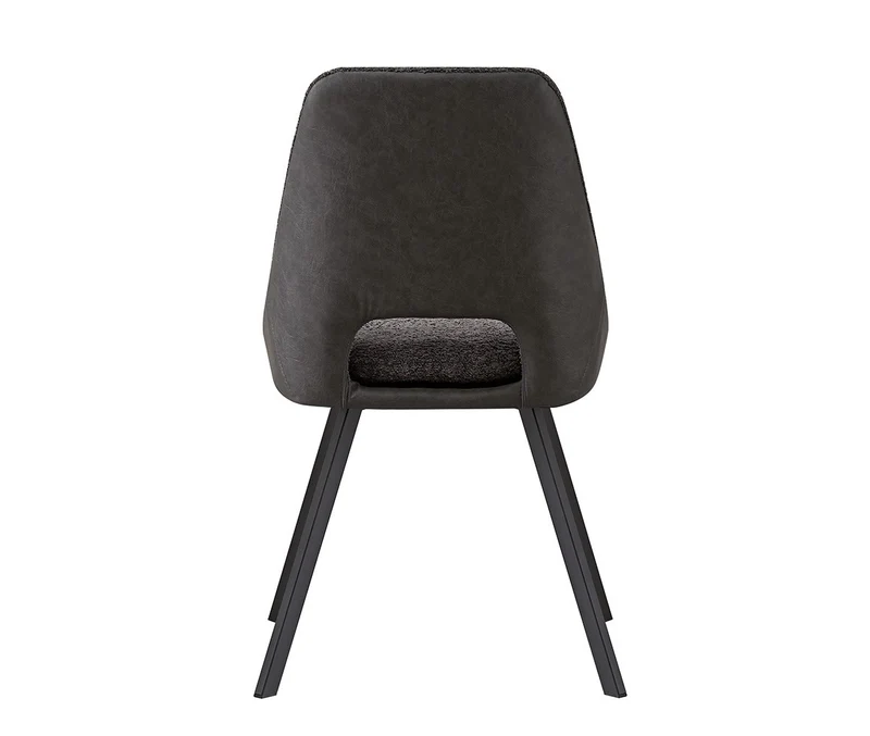 Chaise Filou Bouclé Gris Dos Gris clair