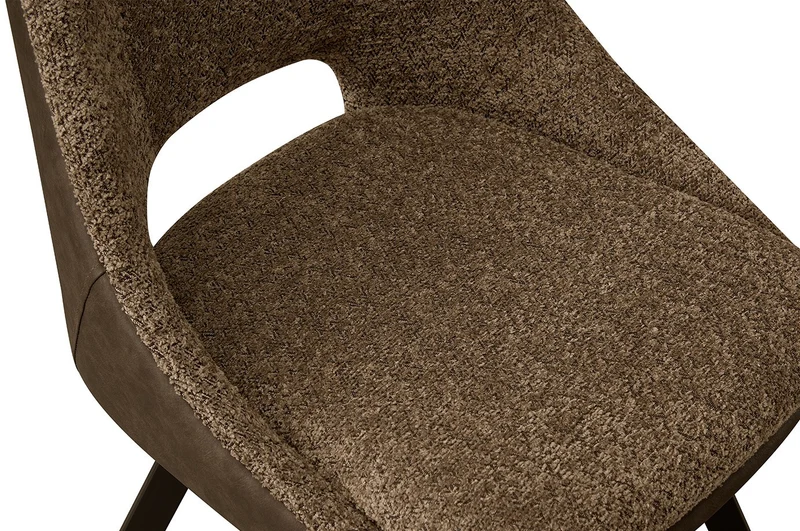 Chaise Filou Bouclé Sable Dos Brun