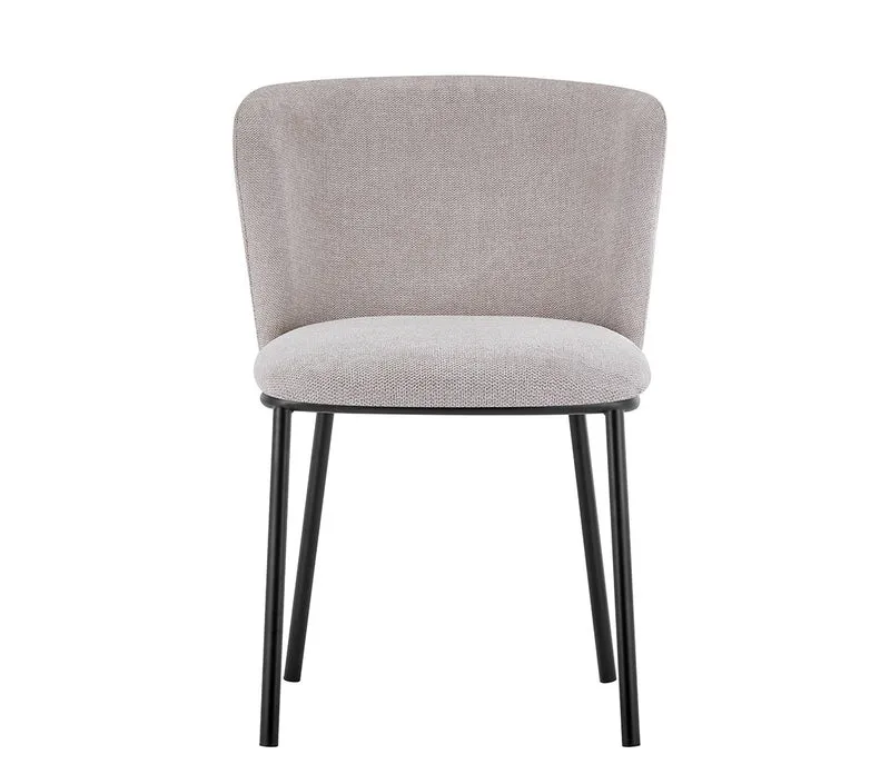 Chaise Arthur Tissu chenille Beige