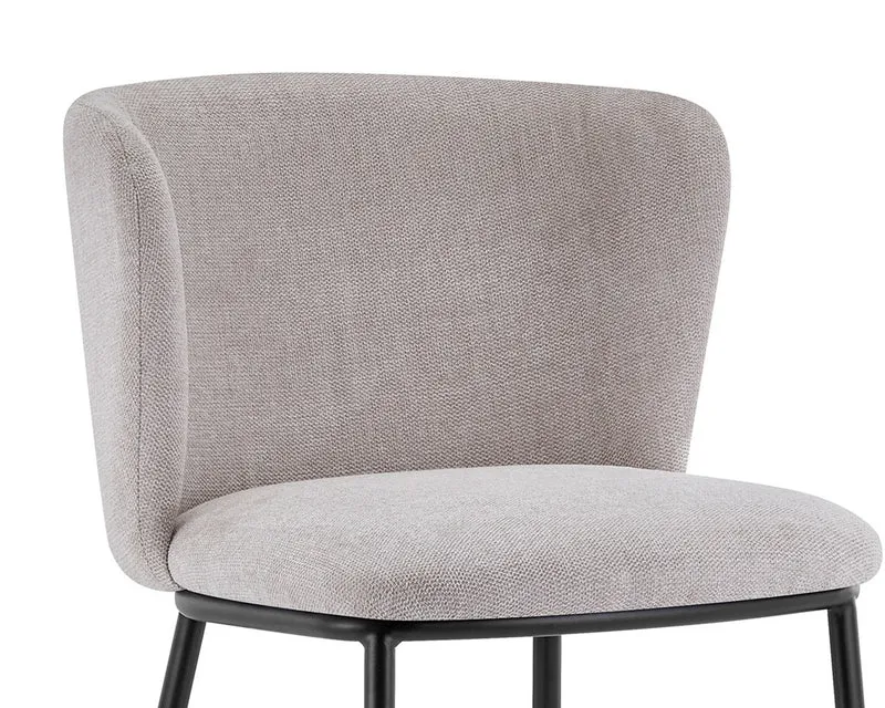 Chaise Arthur Tissu chenille Beige