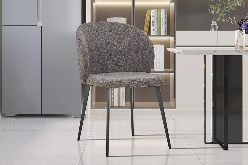 Chaise Toledo Bouclé Gris