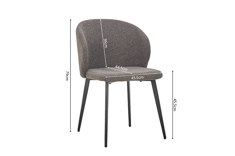 Chaise Toledo Bouclé Gris