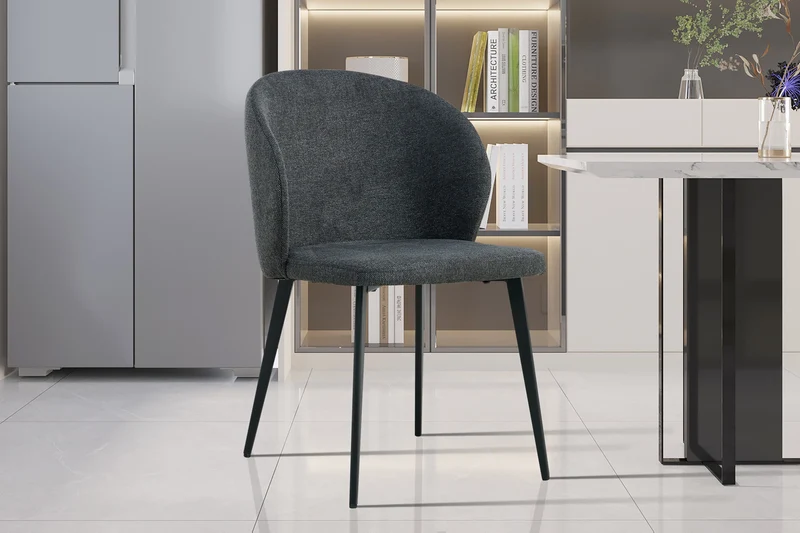 Chaise Toledo Tissu Gris foncé