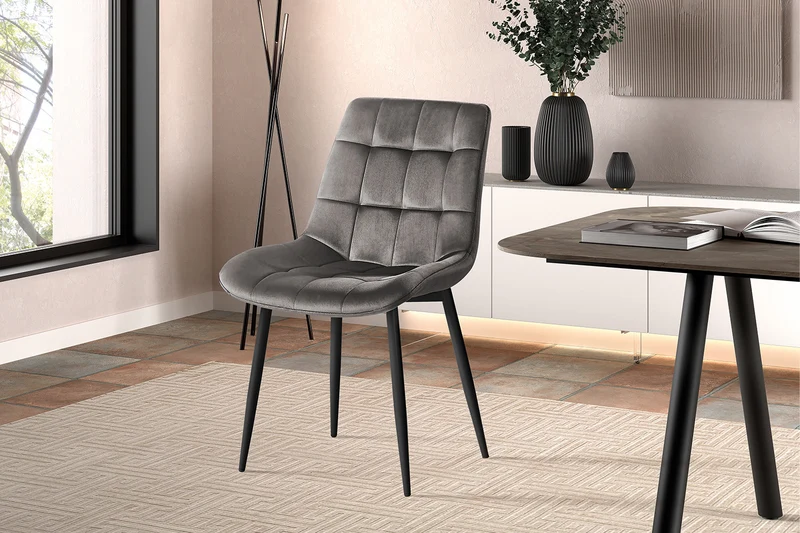 Chaise Juta Velours Taupe