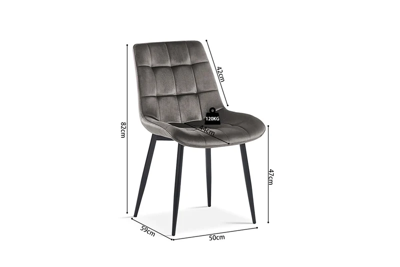 Chaise Juta Velours Taupe