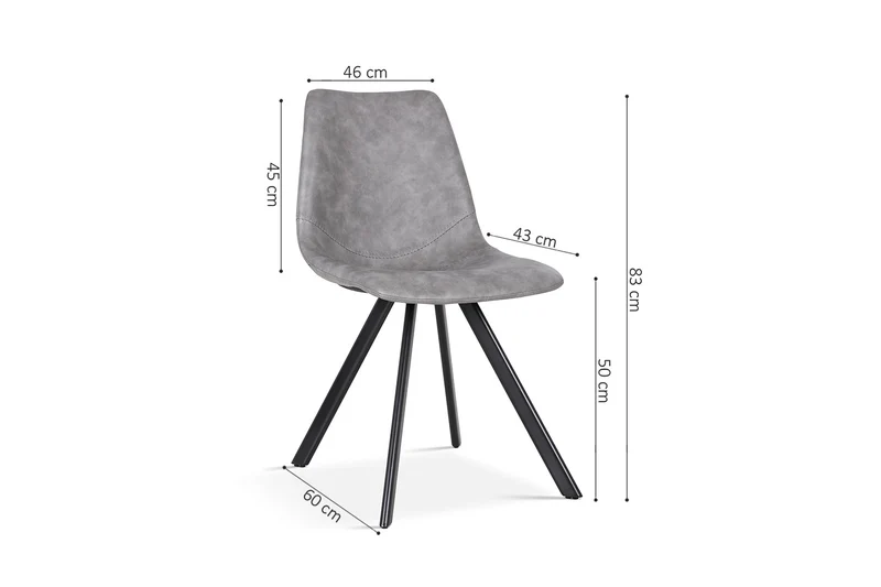 Chaise Emma Gris foncé