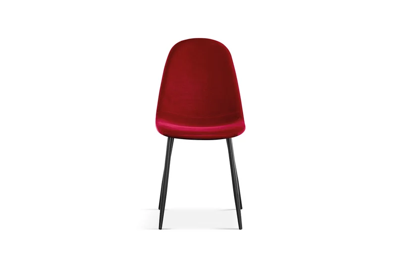 Chaise Boy Velours Bordeaux
