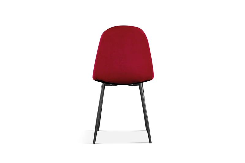 Chaise Boy Velours Bordeaux