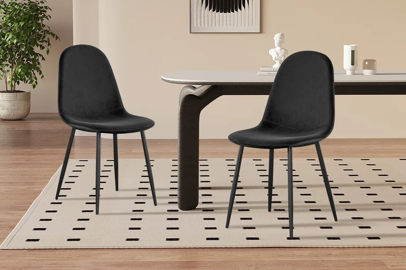 Chaise Boy Velours Noir