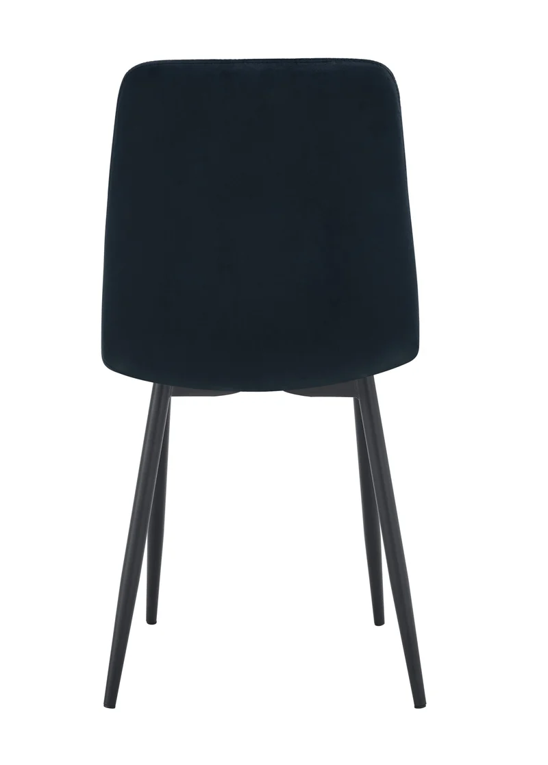 CHAISE ELISA PIED METAL NOIR VELOURS NOIR