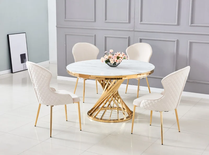 CHAISE HILTON GOLD VELOURS BEIGE