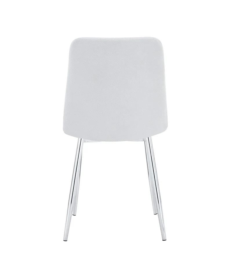 CHAISE ELISA PIED CHROME SERGE GRIS