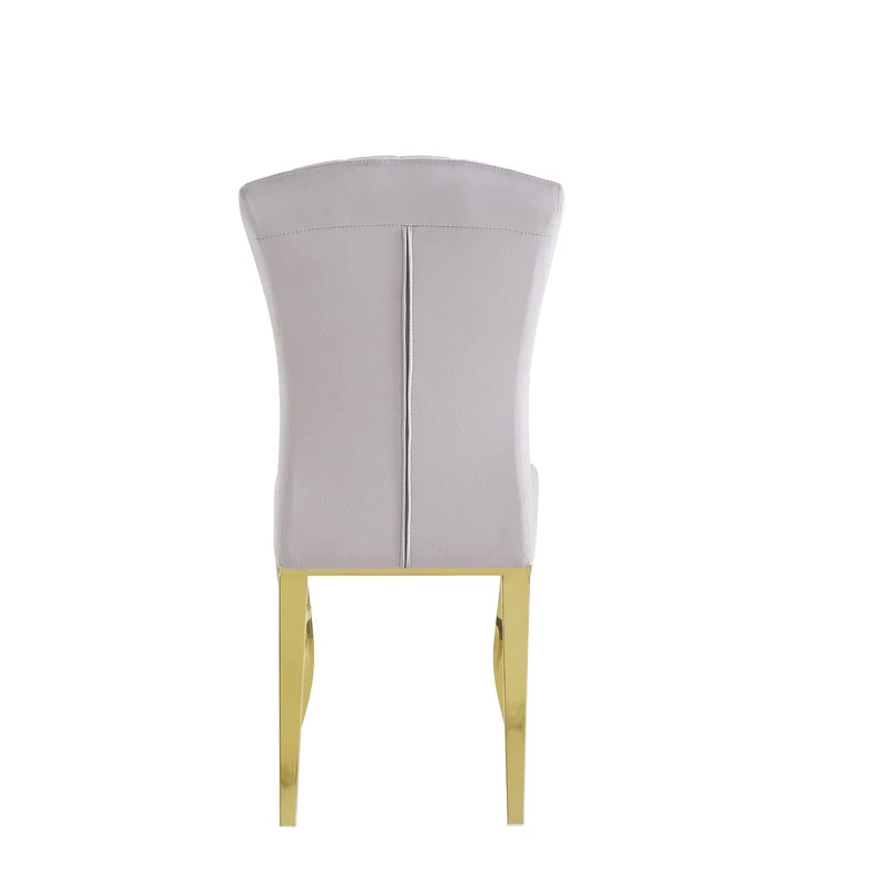 Chaises baroque Louis pied gold tissu velours moka