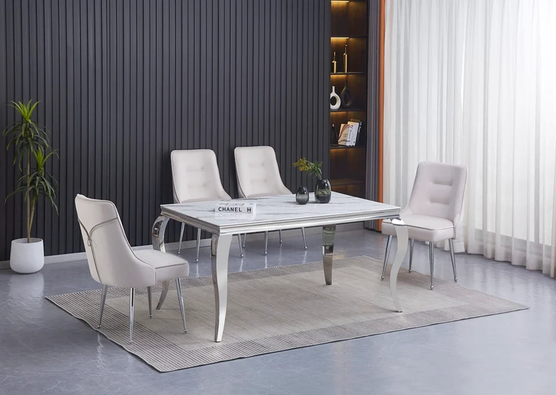 CHAISE ZIP CHROME VELOURS BEIGE
